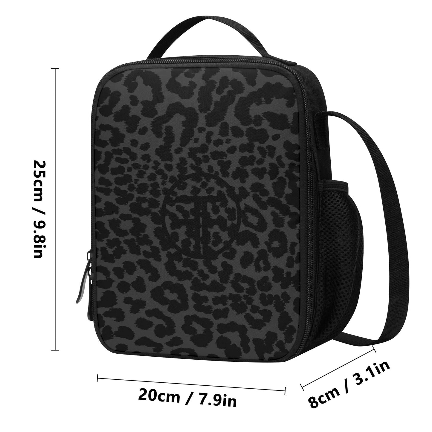 FITT FASHION Black Leopard / One Size BLACK LEOPARD LUNCH BAG