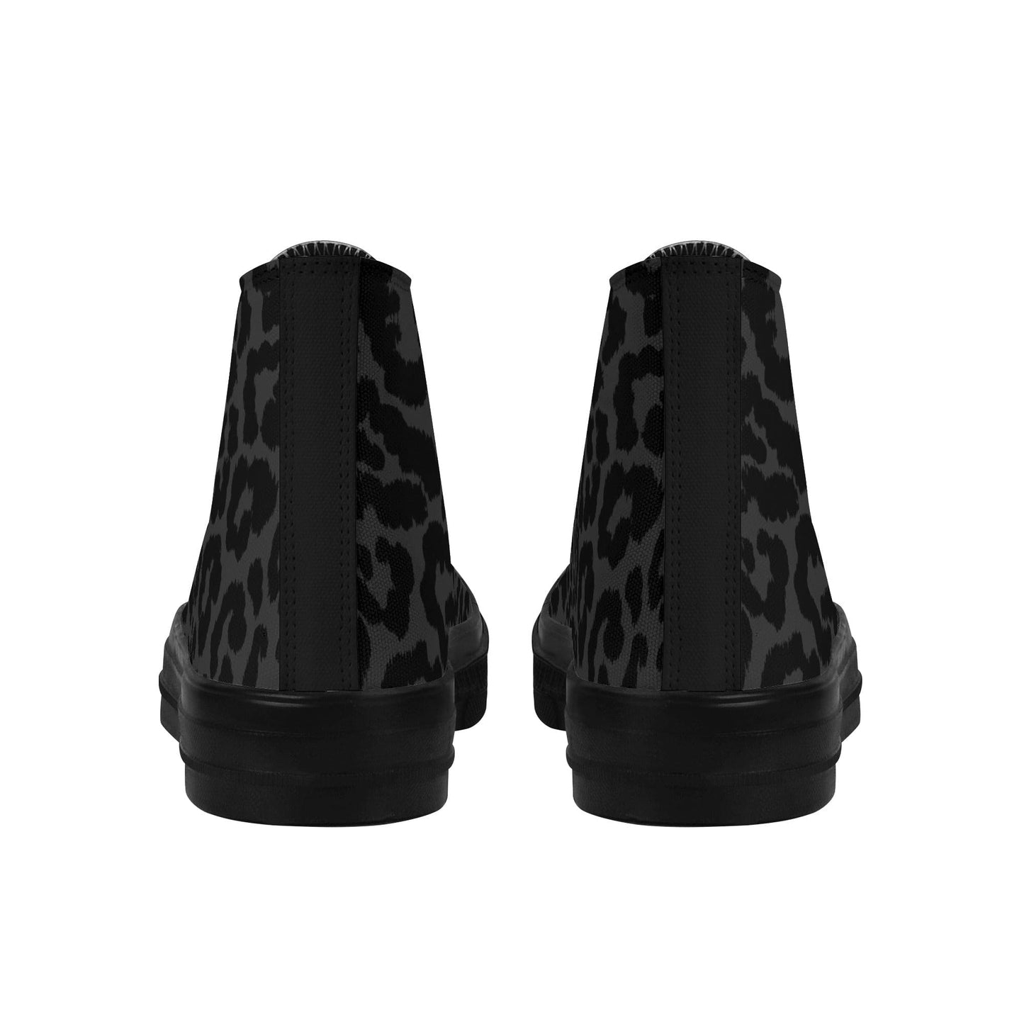 FITT FASHION HI-TOP CANVAS SNEAKERS BLACK LEOPARD