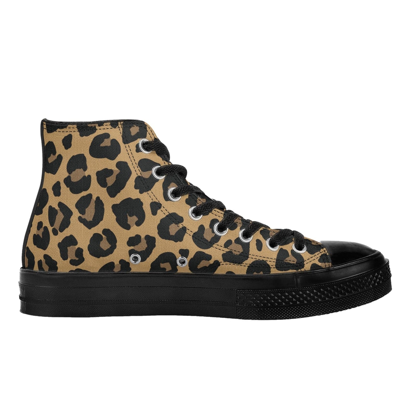 FITT FASHION HI-TOP CANVAS SNEAKERS LEOPARD