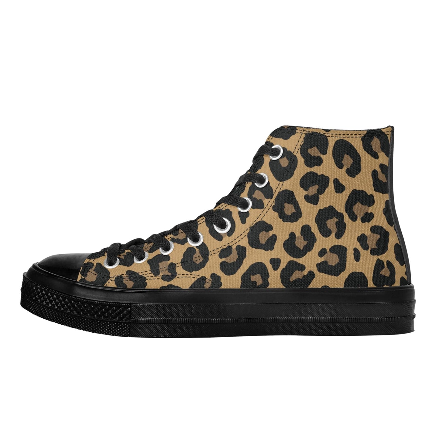 FITT FASHION HI-TOP CANVAS SNEAKERS LEOPARD