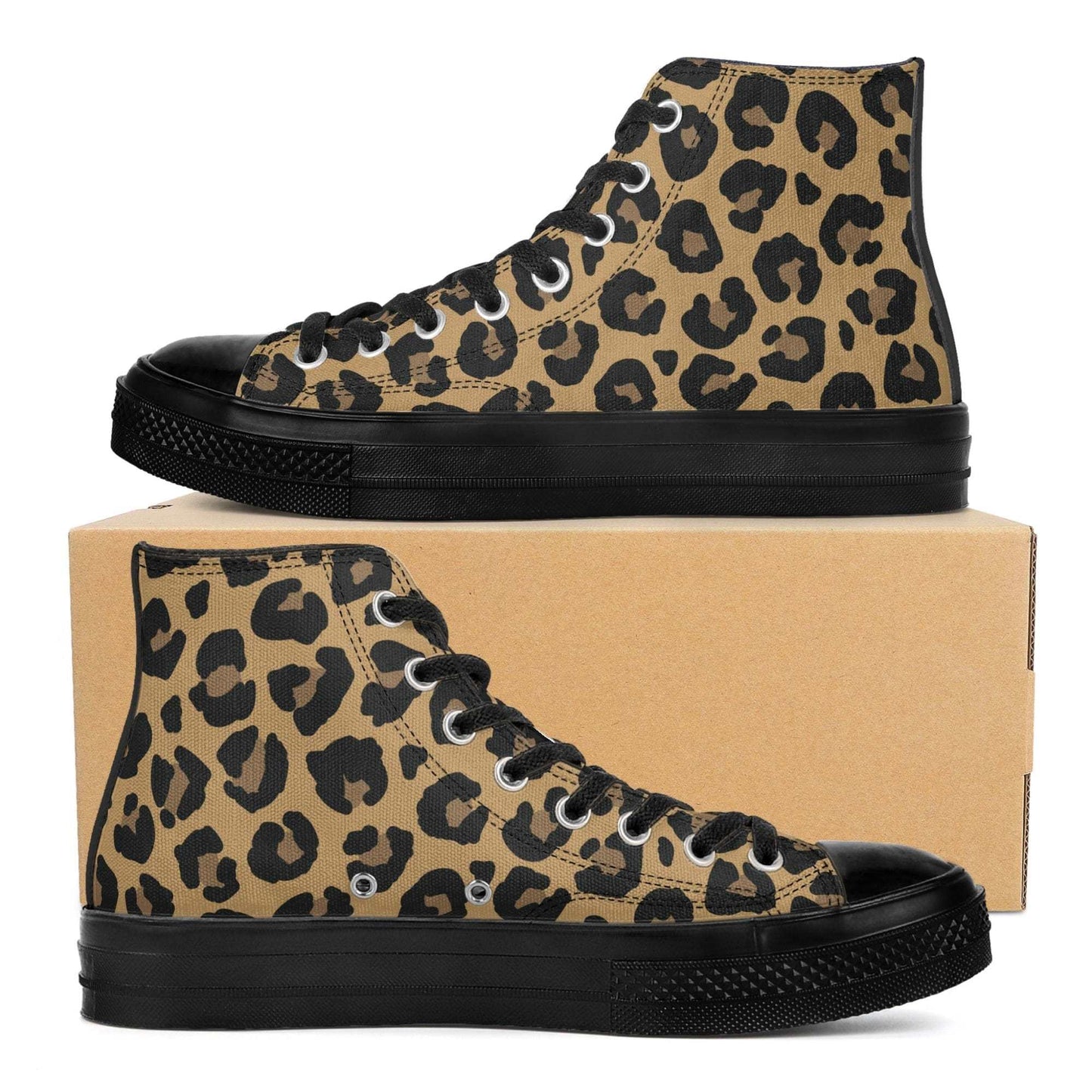 FITT FASHION HI-TOP CANVAS SNEAKERS LEOPARD
