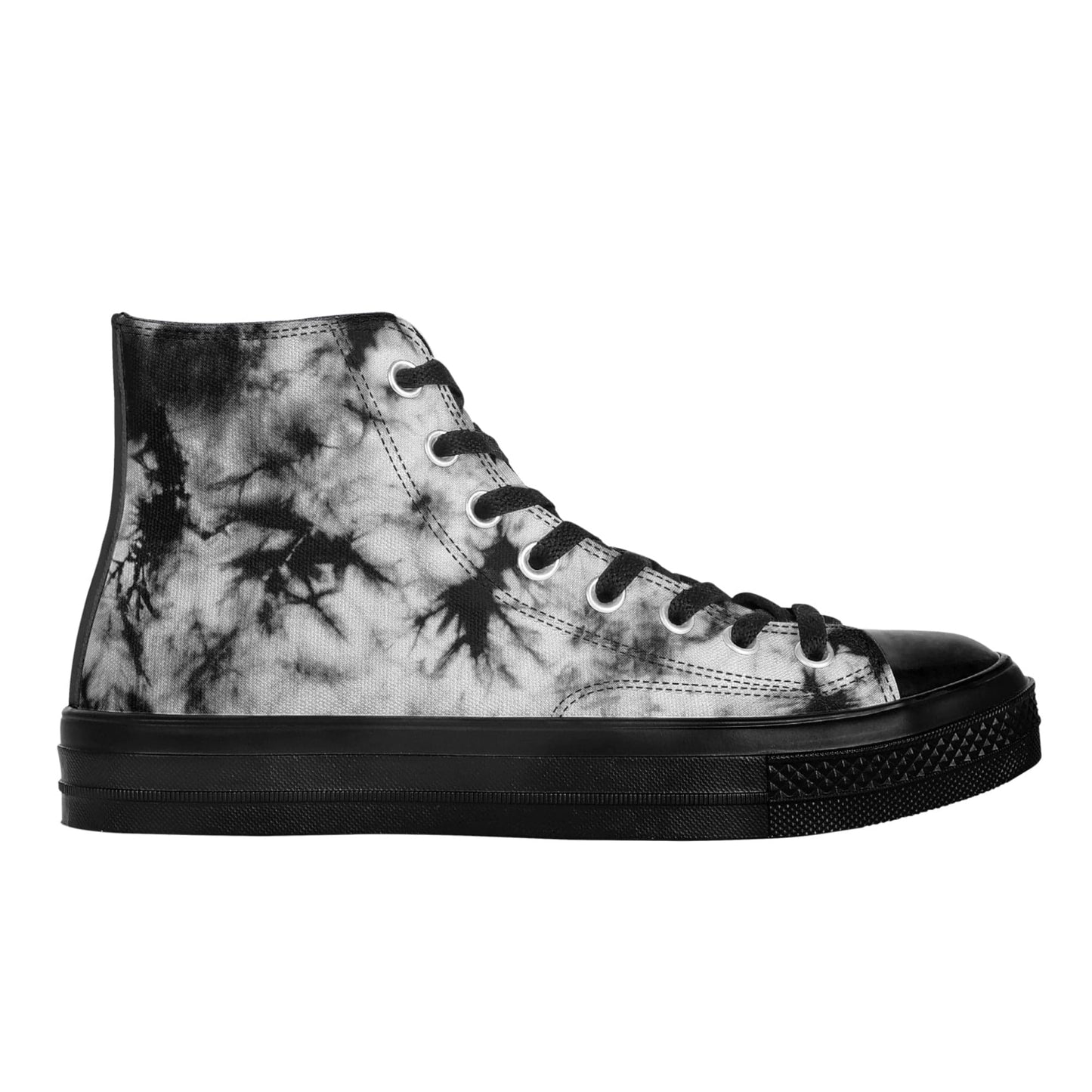 FITT FASHION HI-TOP CANVAS SNEAKERS MARBLE BLACK