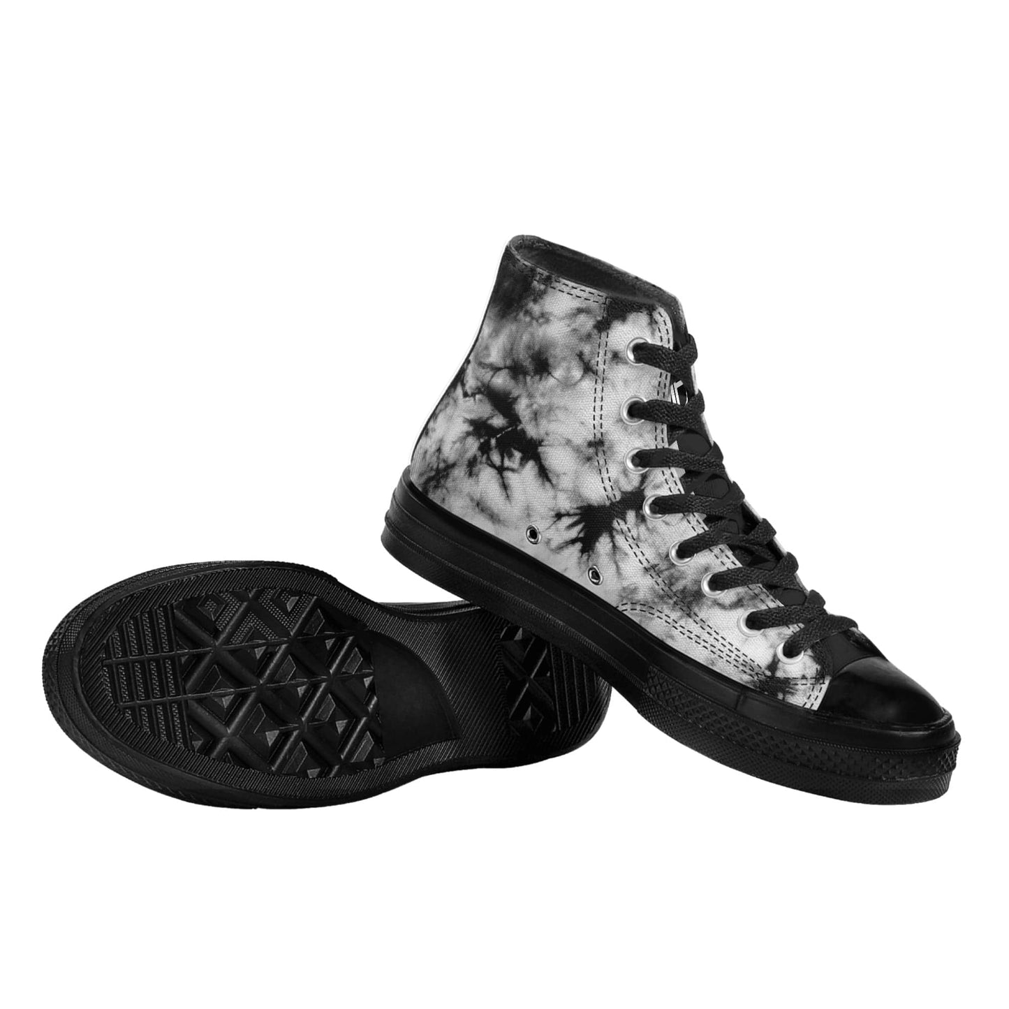 FITT FASHION HI-TOP CANVAS SNEAKERS MARBLE BLACK