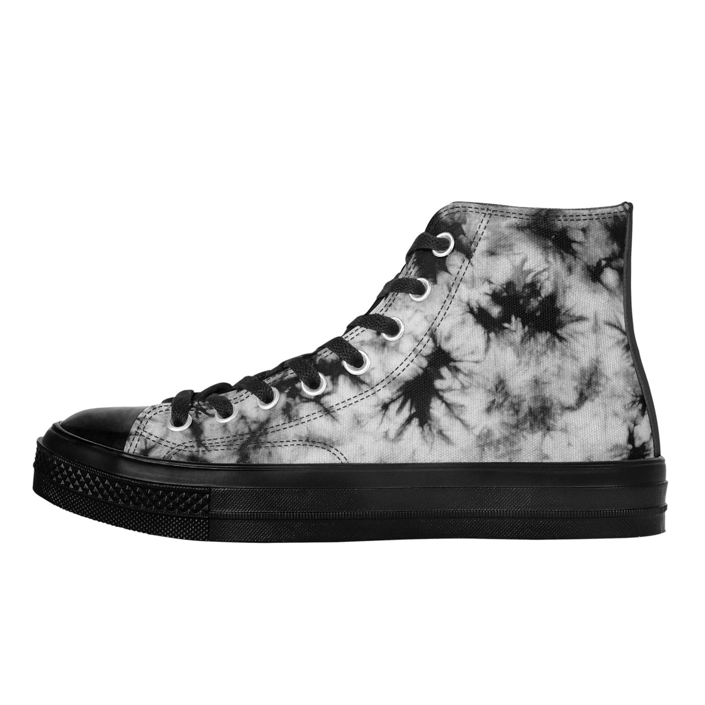 FITT FASHION HI-TOP CANVAS SNEAKERS MARBLE BLACK