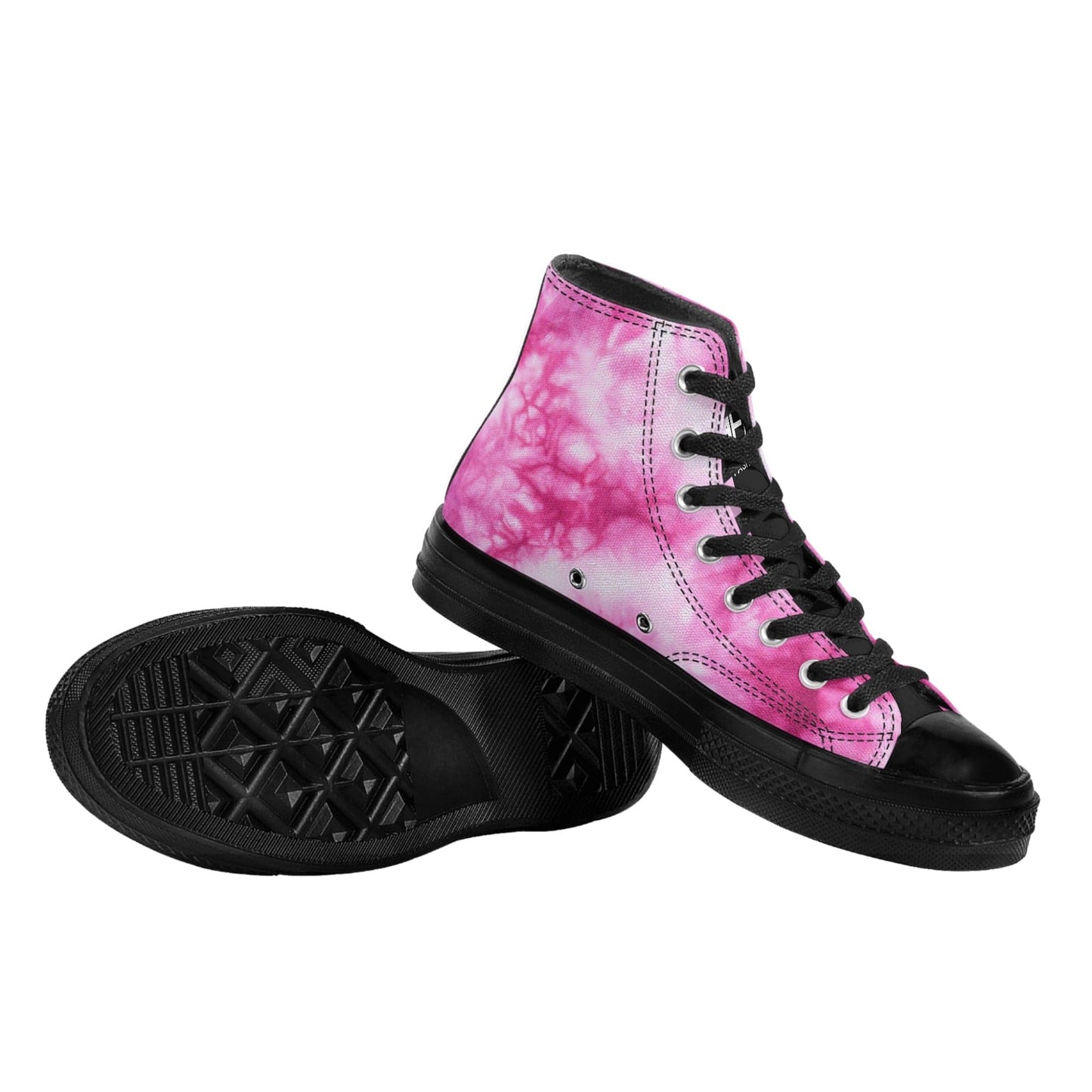 FITT FASHION HI-TOP CANVAS SNEAKERS MARBLE PINK