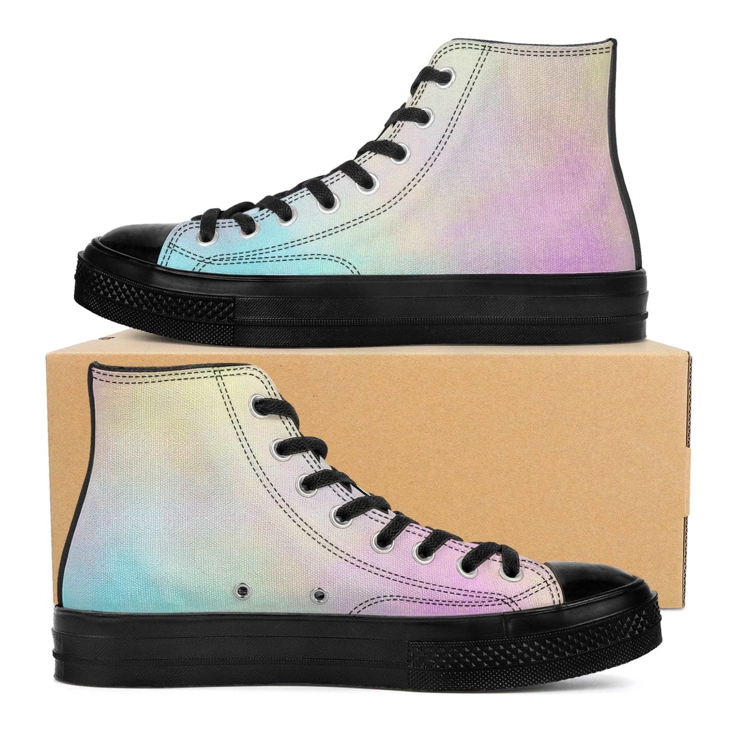 FITT FASHION HI-TOP CANVAS SNEAKERS RAINBOW
