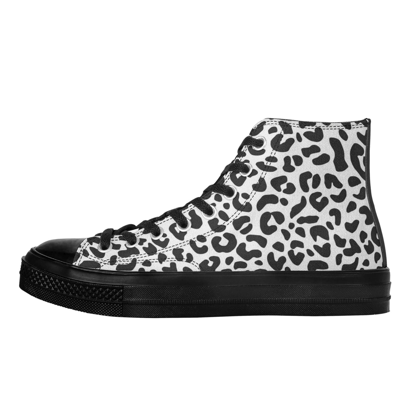 FITT FASHION HI-TOP CANVAS SNEAKERS SNOW LEOPARD