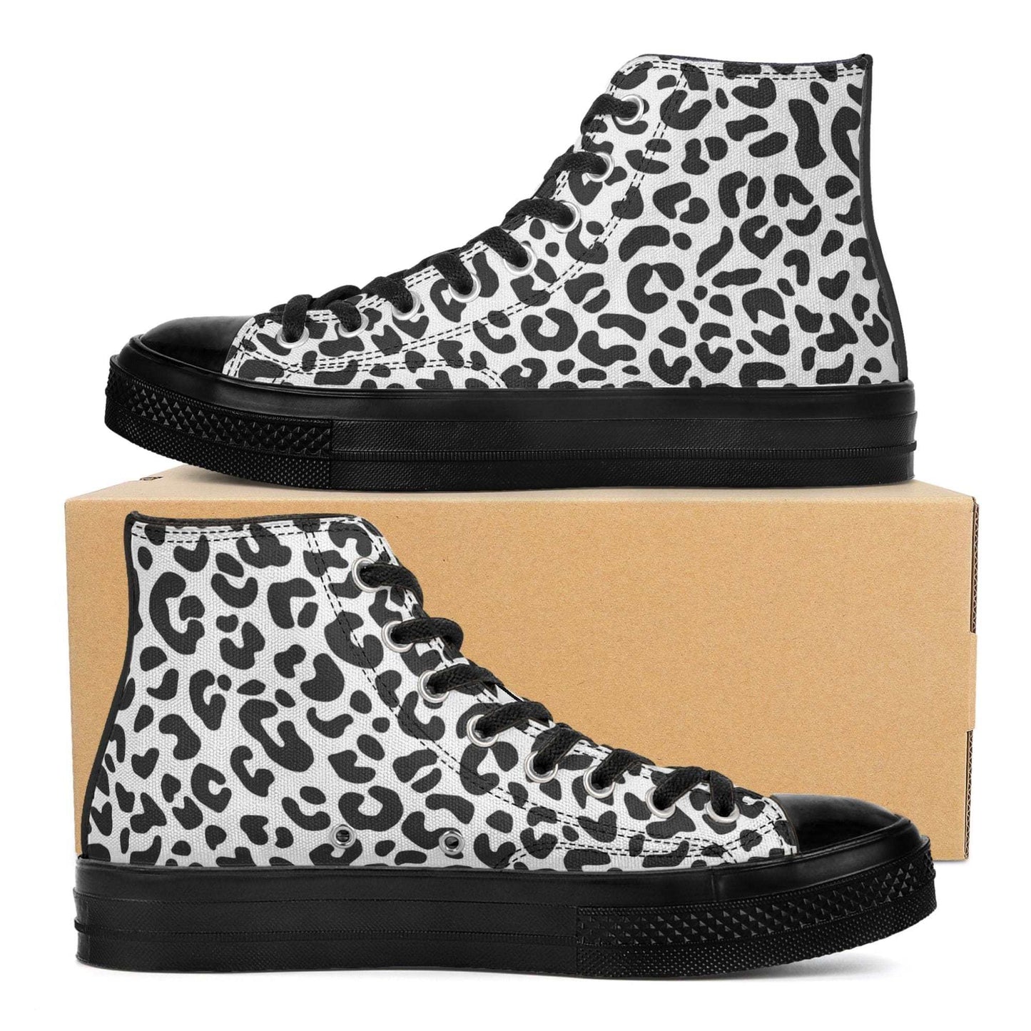 FITT FASHION HI-TOP CANVAS SNEAKERS SNOW LEOPARD