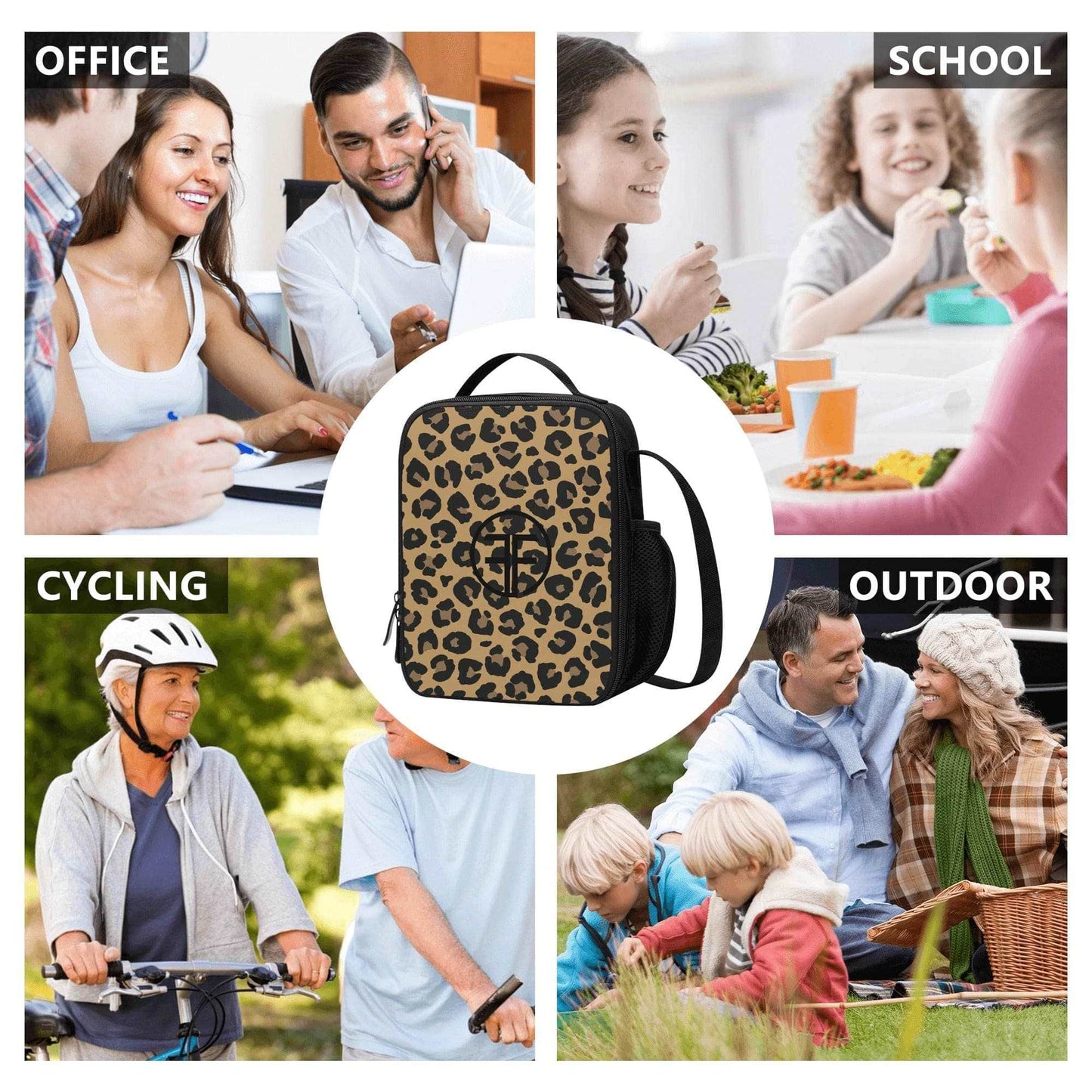 FITT FASHION Leopard / One Size LEOPARD LUNCH BAG