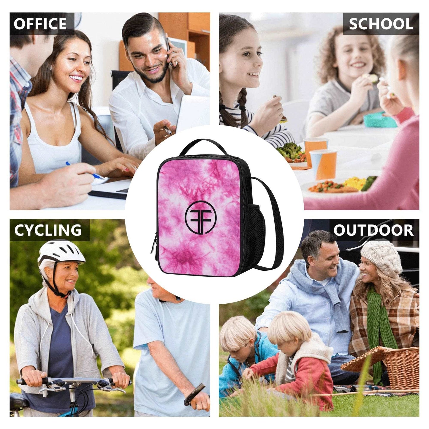 FITT FASHION Marble Pink MARBLE PINK LUNCH BAG