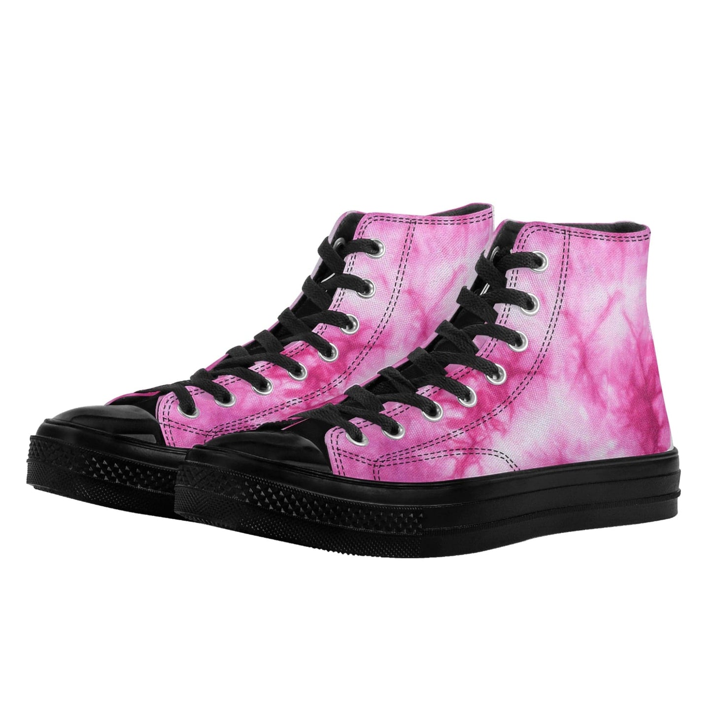 FITT FASHION US5.5 (EU36) HI-TOP CANVAS SNEAKERS MARBLE PINK