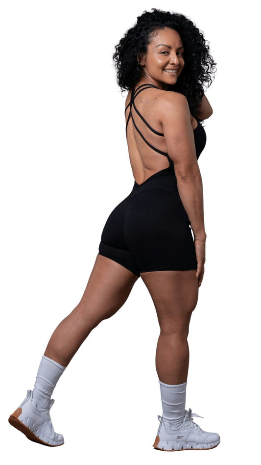 FITT FASHION WEAR LLC BODYSUIT BLACK / SMALL Flex Bodysuit Black