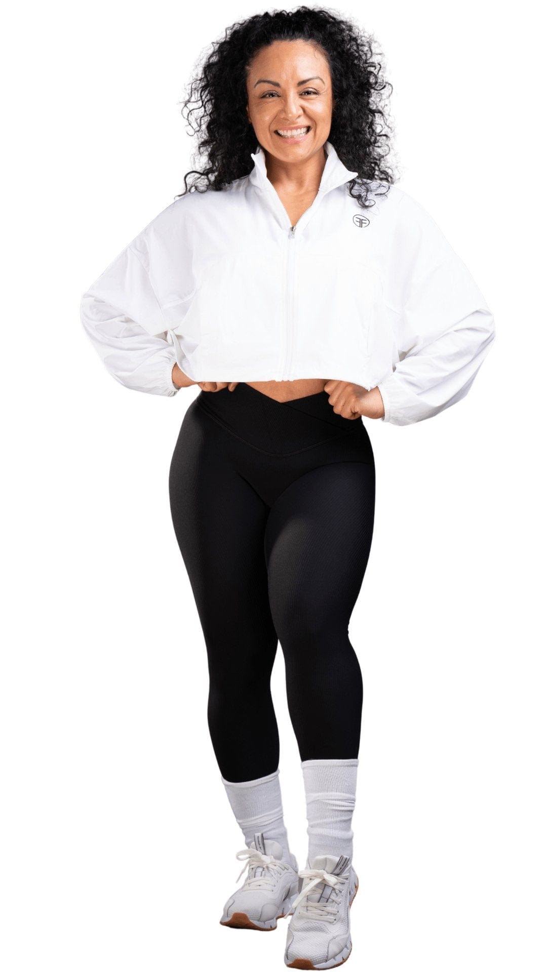 FITT FASHION WEAR LLC JACKETS Divine Crop Jacket White
