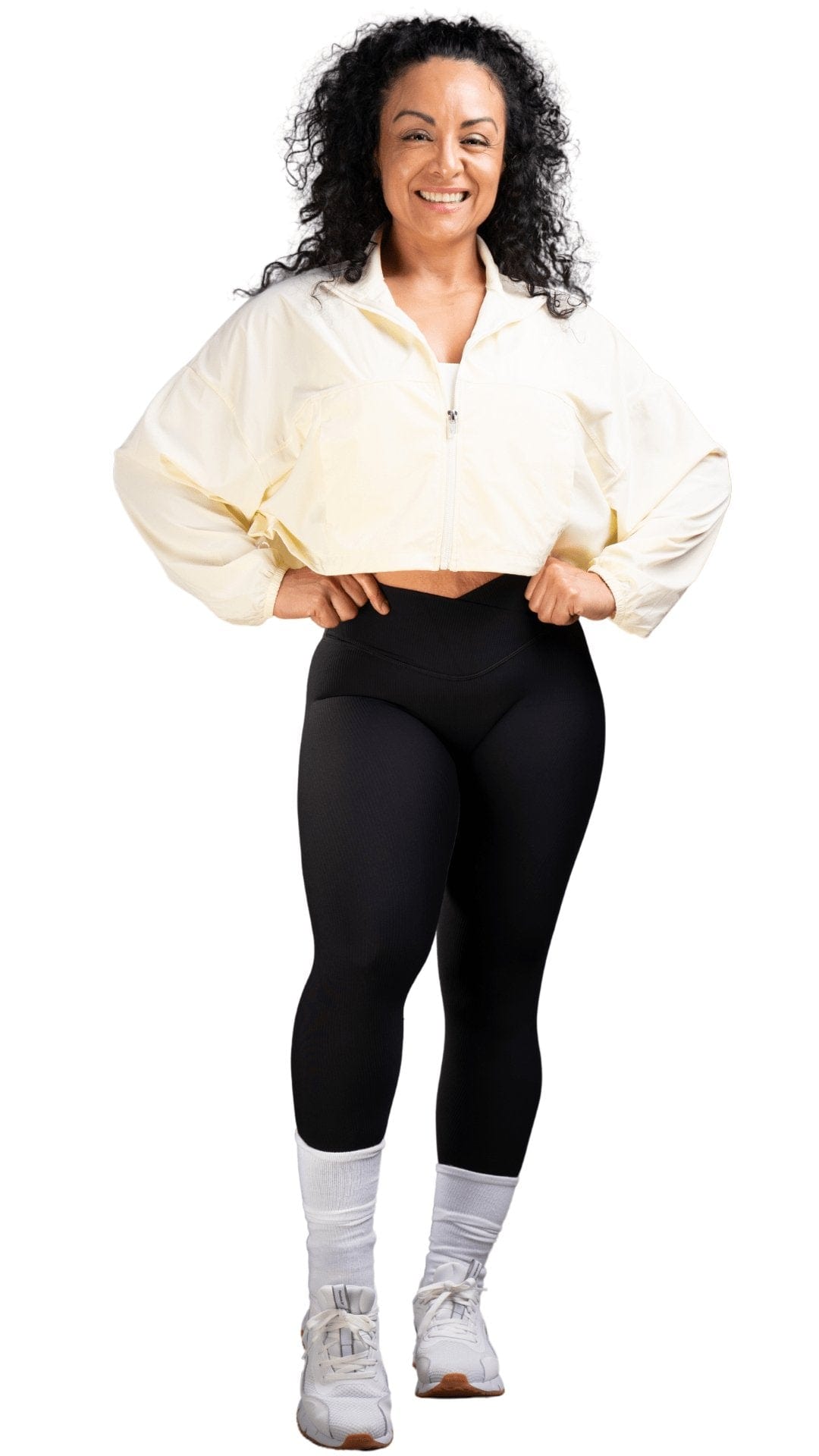FITT FASHION WEAR LLC JACKETS SMALL Divine Crop Jacket Ivory
