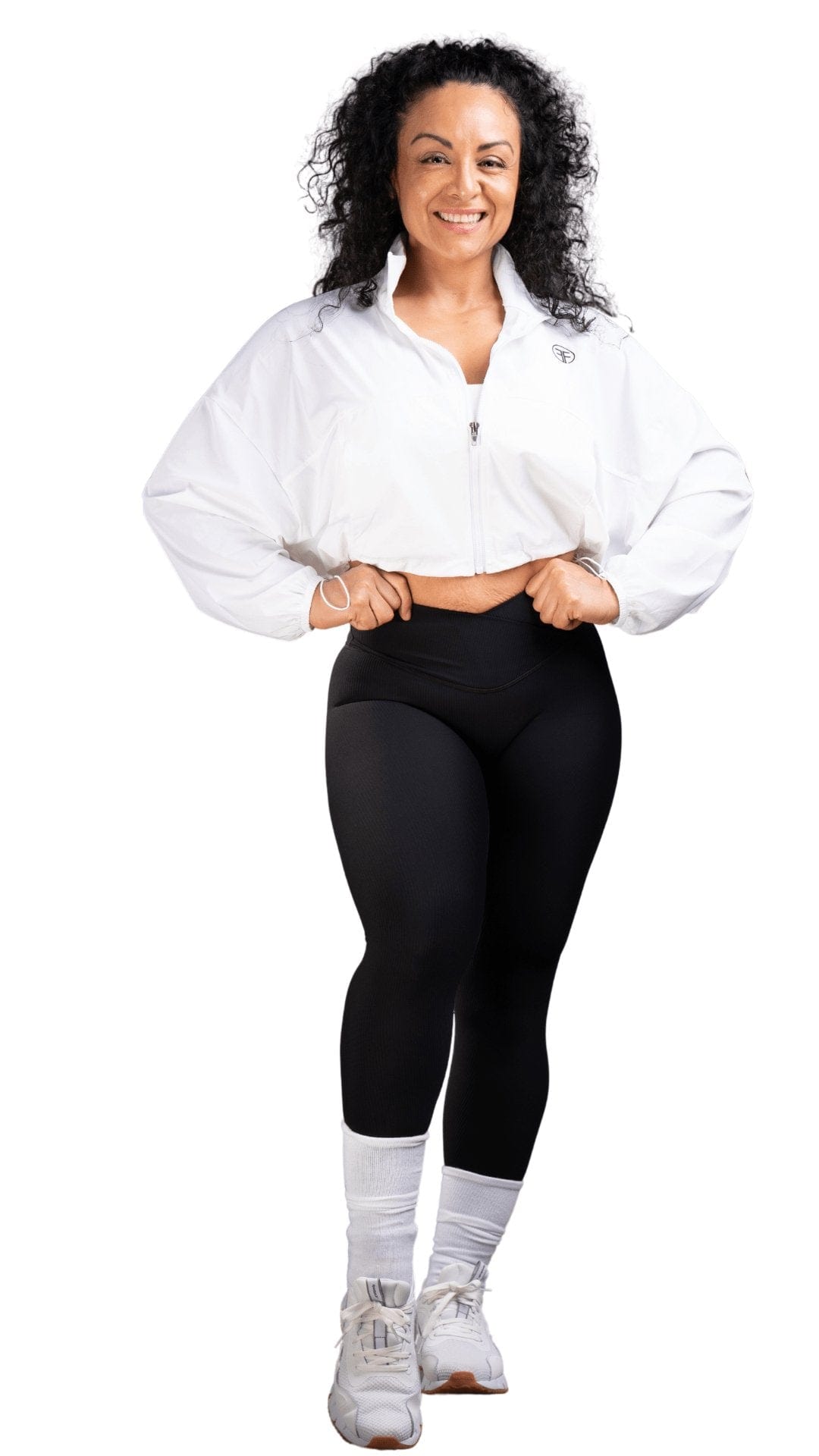 FITT FASHION WEAR LLC JACKETS SMALL Divine Crop Jacket White