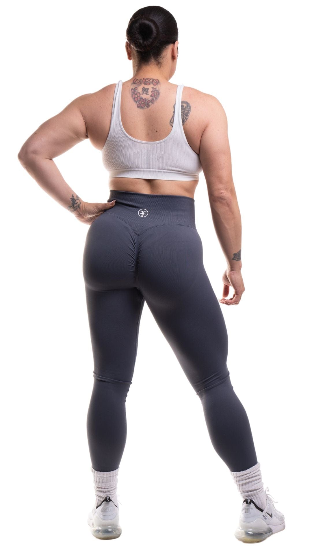 FITT FASHION WEAR LLC LEGGINGS Bionic Scrunch Leggings Dark Grey