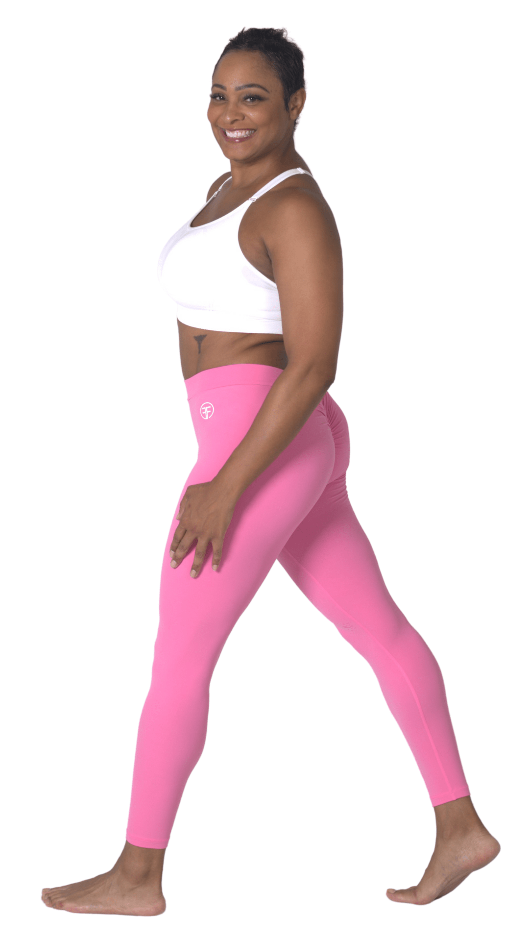 FITT FASHION WEAR LLC LEGGINGS Crucial Scrunch Leggings Pink