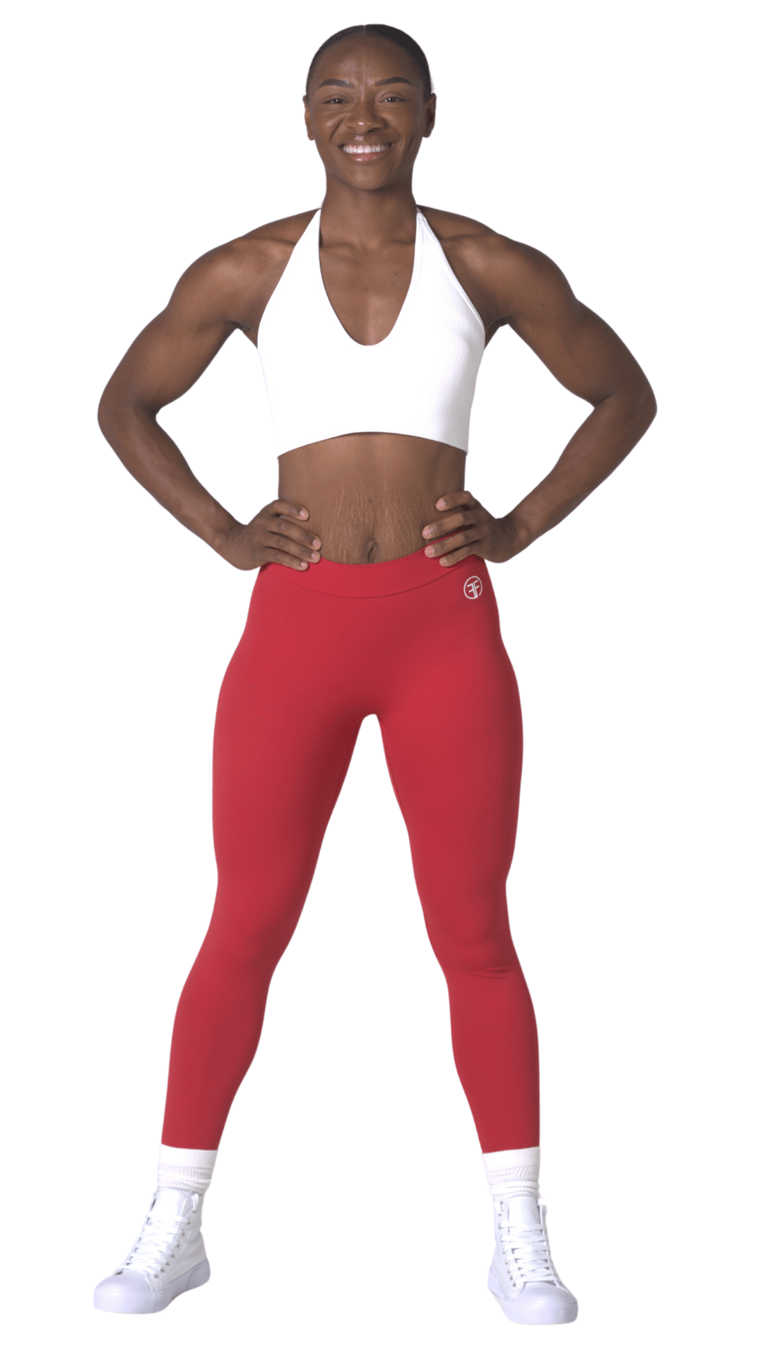 FITT FASHION WEAR LLC LEGGINGS Crucial Scrunch Leggings Red