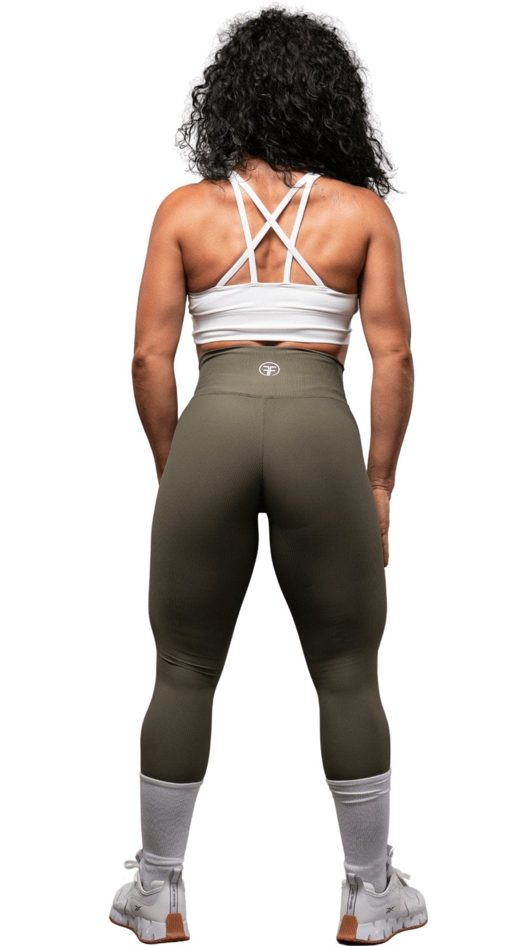 FITT FASHION WEAR LLC LEGGINGS Essential V Cut Leggings Army Green