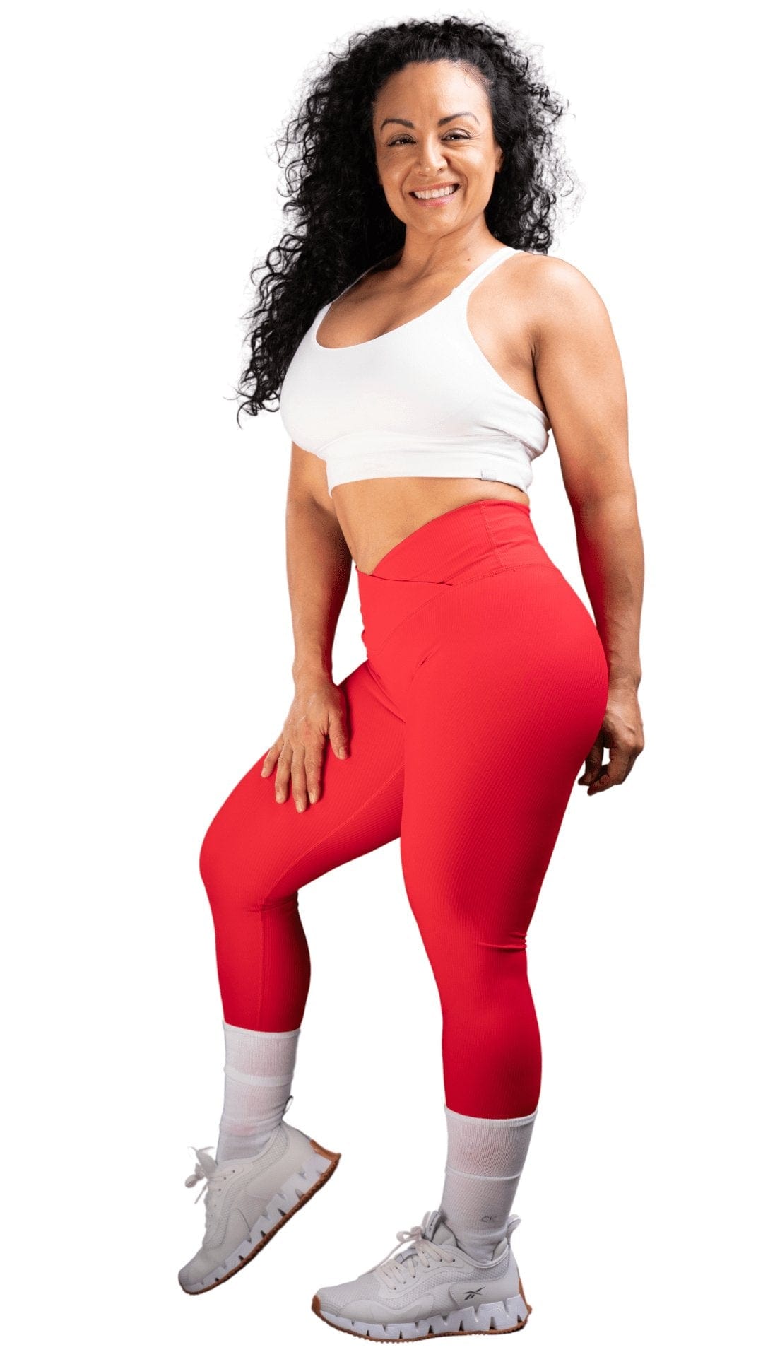 FITT FASHION WEAR LLC LEGGINGS Essential V Cut Leggings Red