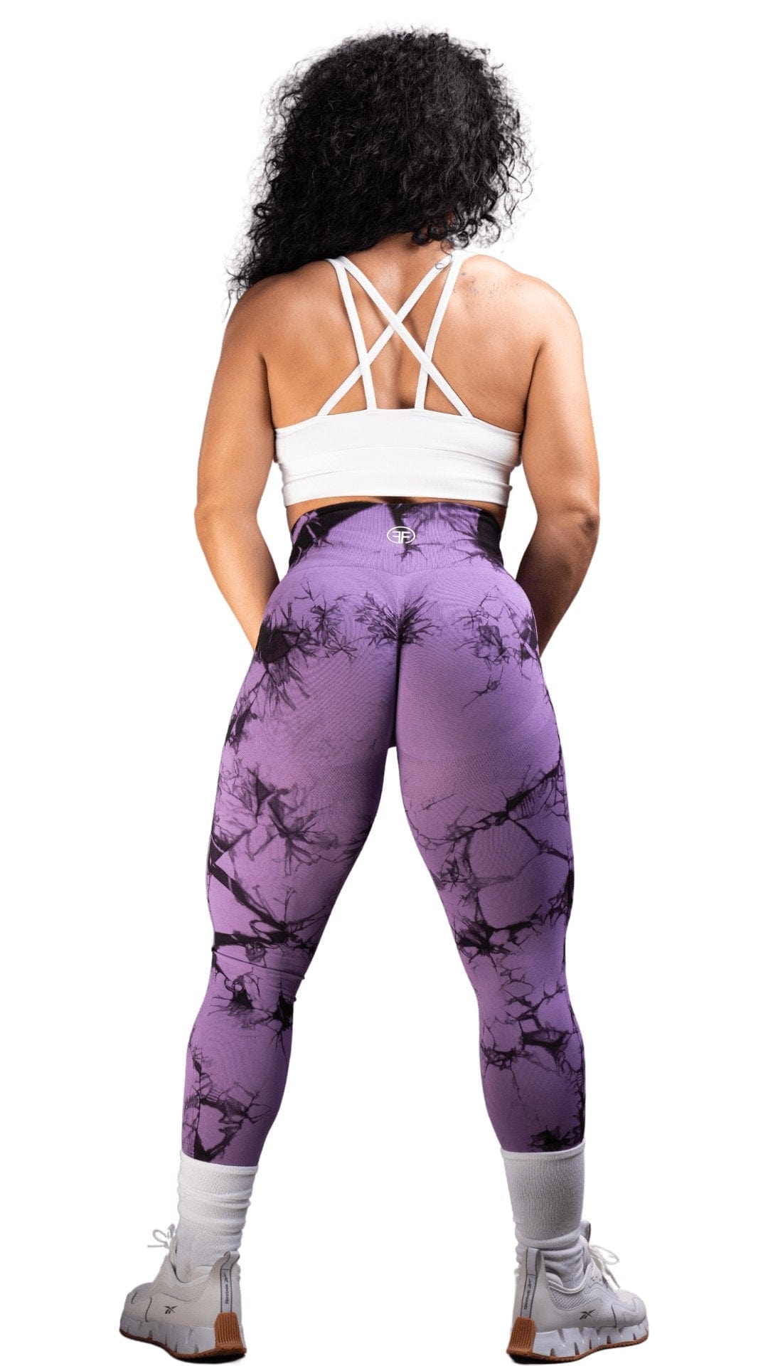 FITT FASHION WEAR LLC LEGGINGS Marbel Tie Dye Purple