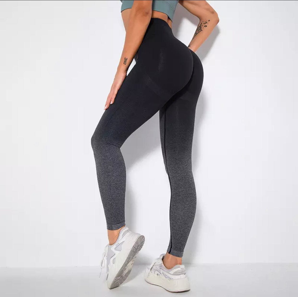 FITT FASHION WEAR LLC OMBRE SCRUNCH LEGGINGS GREY