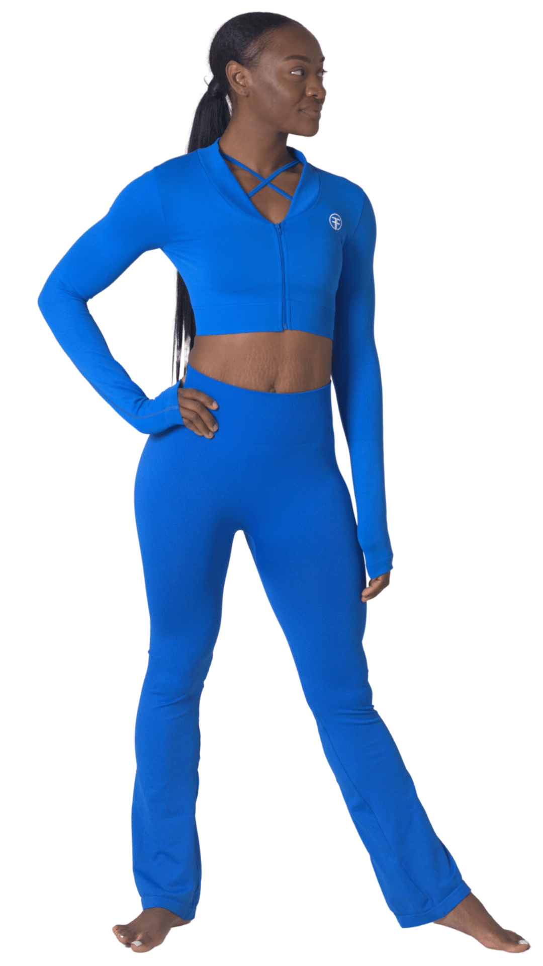 FITT FASHION WEAR LLC SETS Flavor 3pc Flare Set Bright Blue