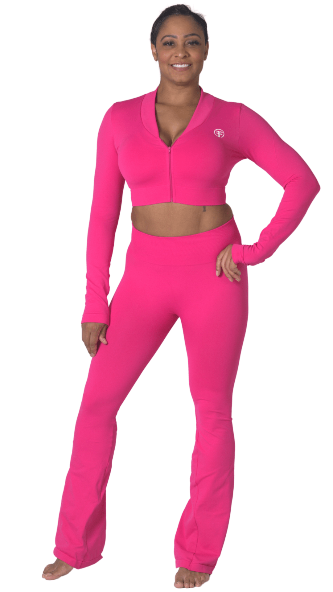 FITT FASHION WEAR LLC SETS Flavor 3pc Flare Set Pink