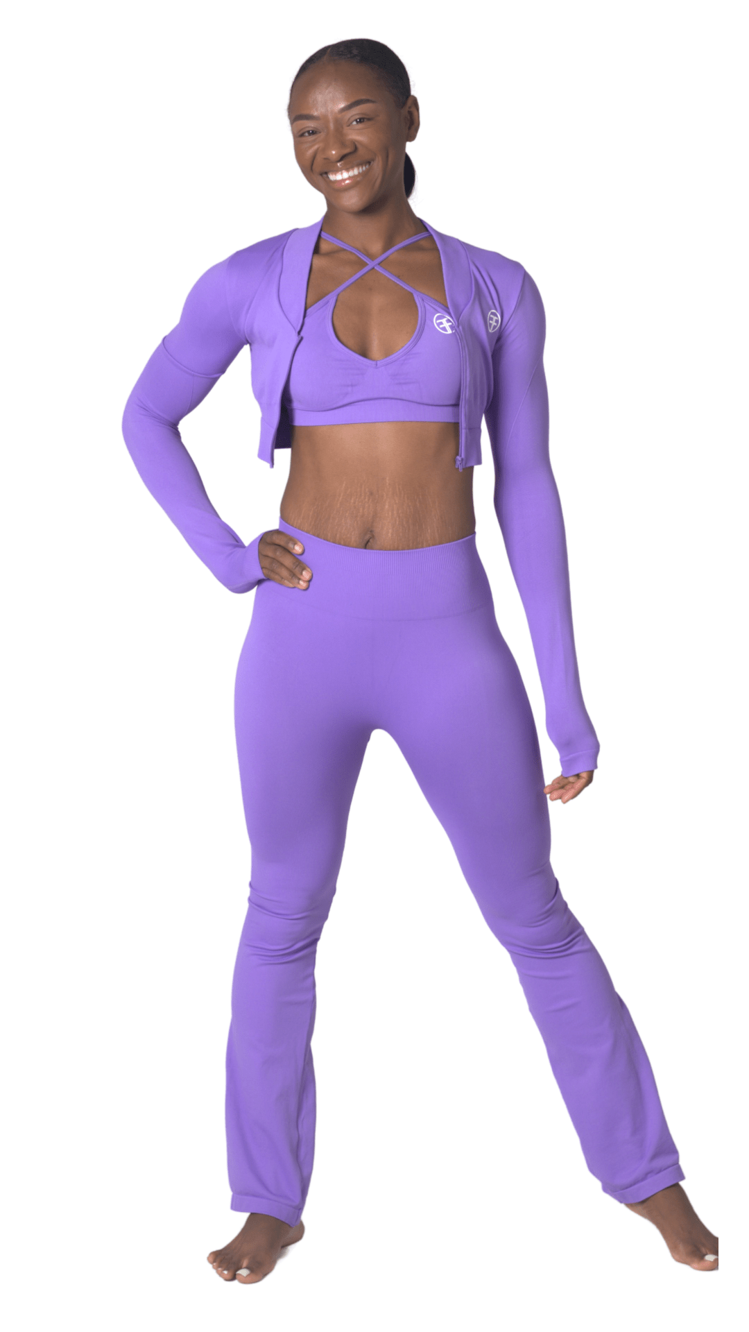 FITT FASHION WEAR LLC SETS Flavor 3pc Flare Set Purple