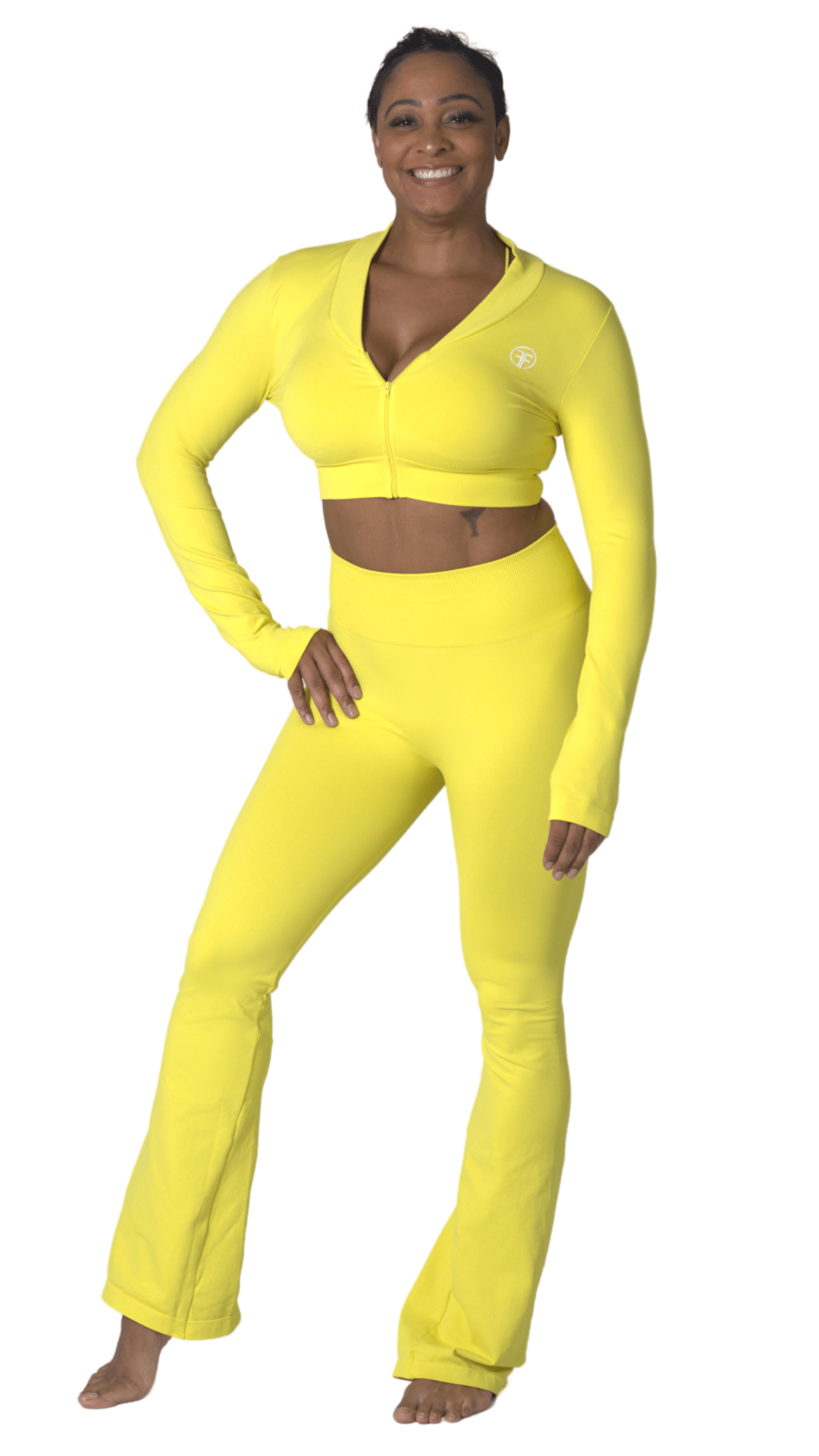 FITT FASHION WEAR LLC SETS Flavor 3pc Flare Set Yellow