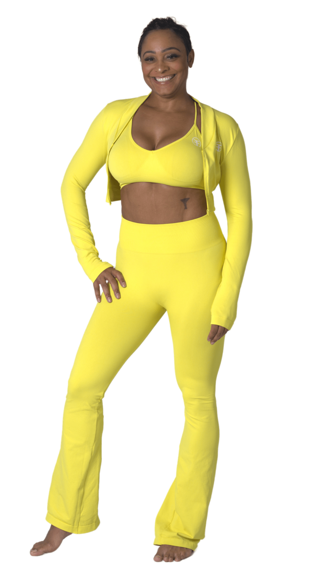 FITT FASHION WEAR LLC SETS Flavor 3pc Flare Set Yellow