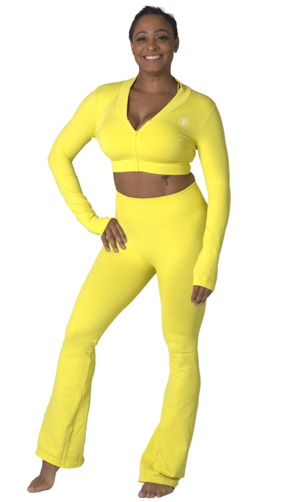 FITT FASHION WEAR LLC SETS Flavor 3pc Flare Set Yellow