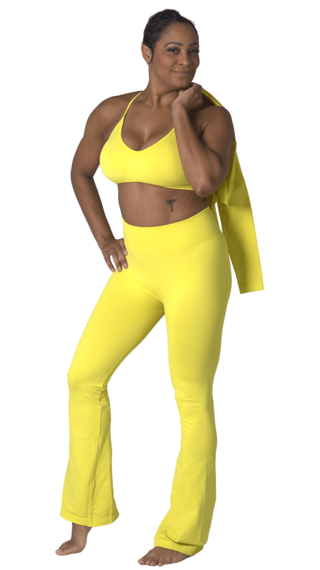 FITT FASHION WEAR LLC SETS Flavor 3pc Flare Set Yellow