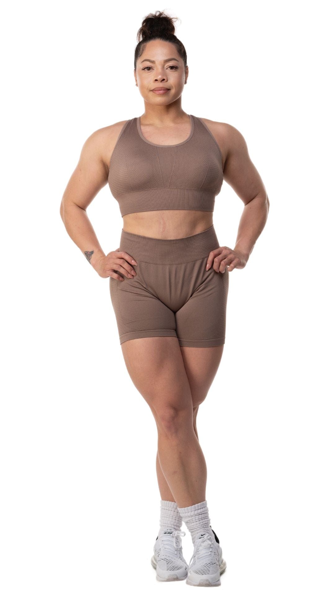 FITT FASHION WEAR LLC SETS Flow Short Set Beige