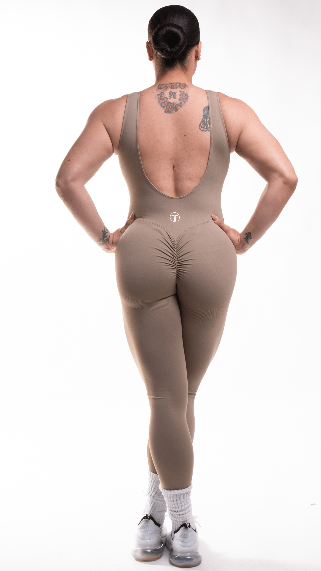 FITT FASHION WEAR LLC SETS Sensational Scrunch Bodysuit Beige Long
