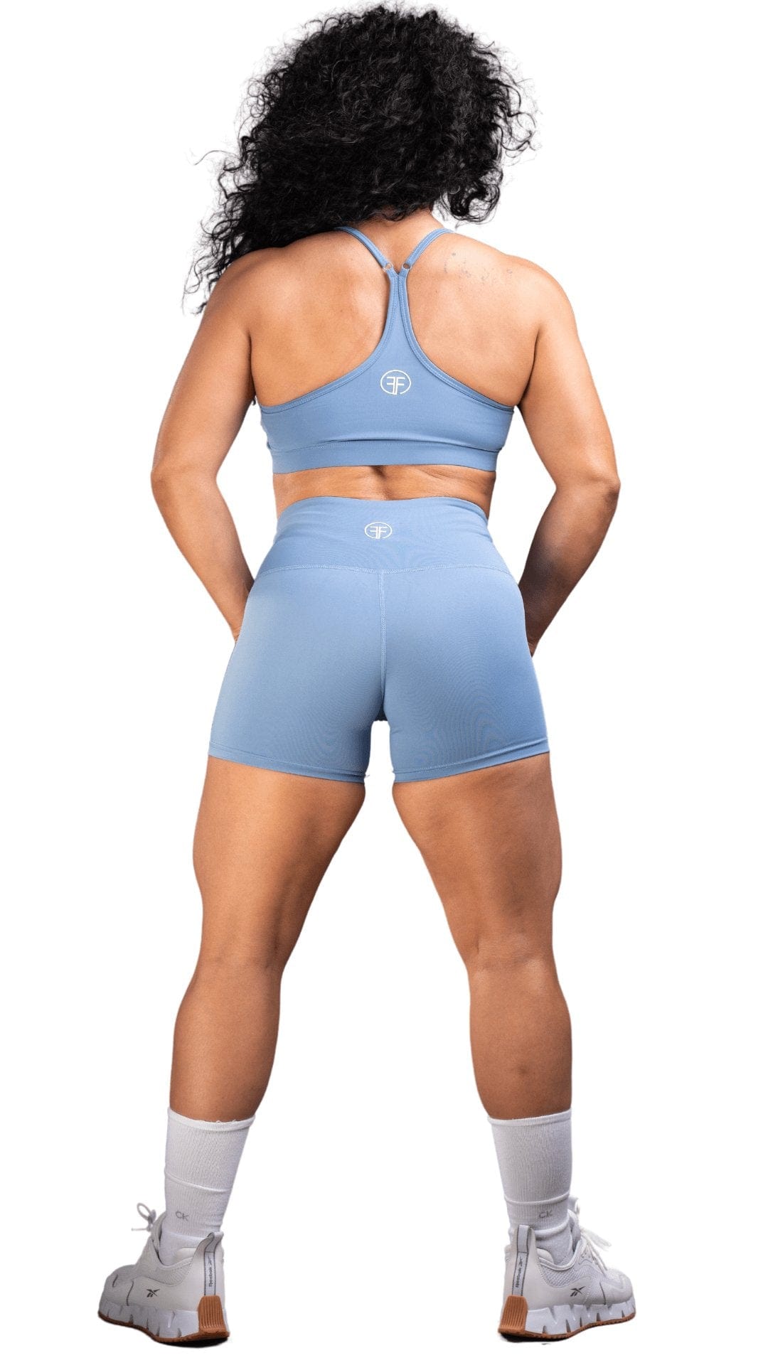 FITT FASHION WEAR LLC SETS Slayed Short Set Light Blue