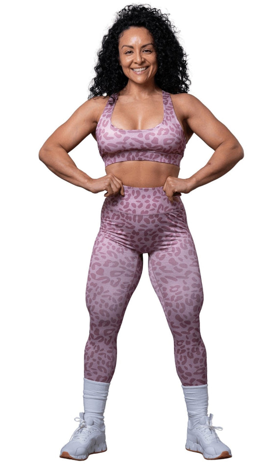 FITT FASHION WEAR LLC SETS SMALL Bold Cheetah Lavender Set