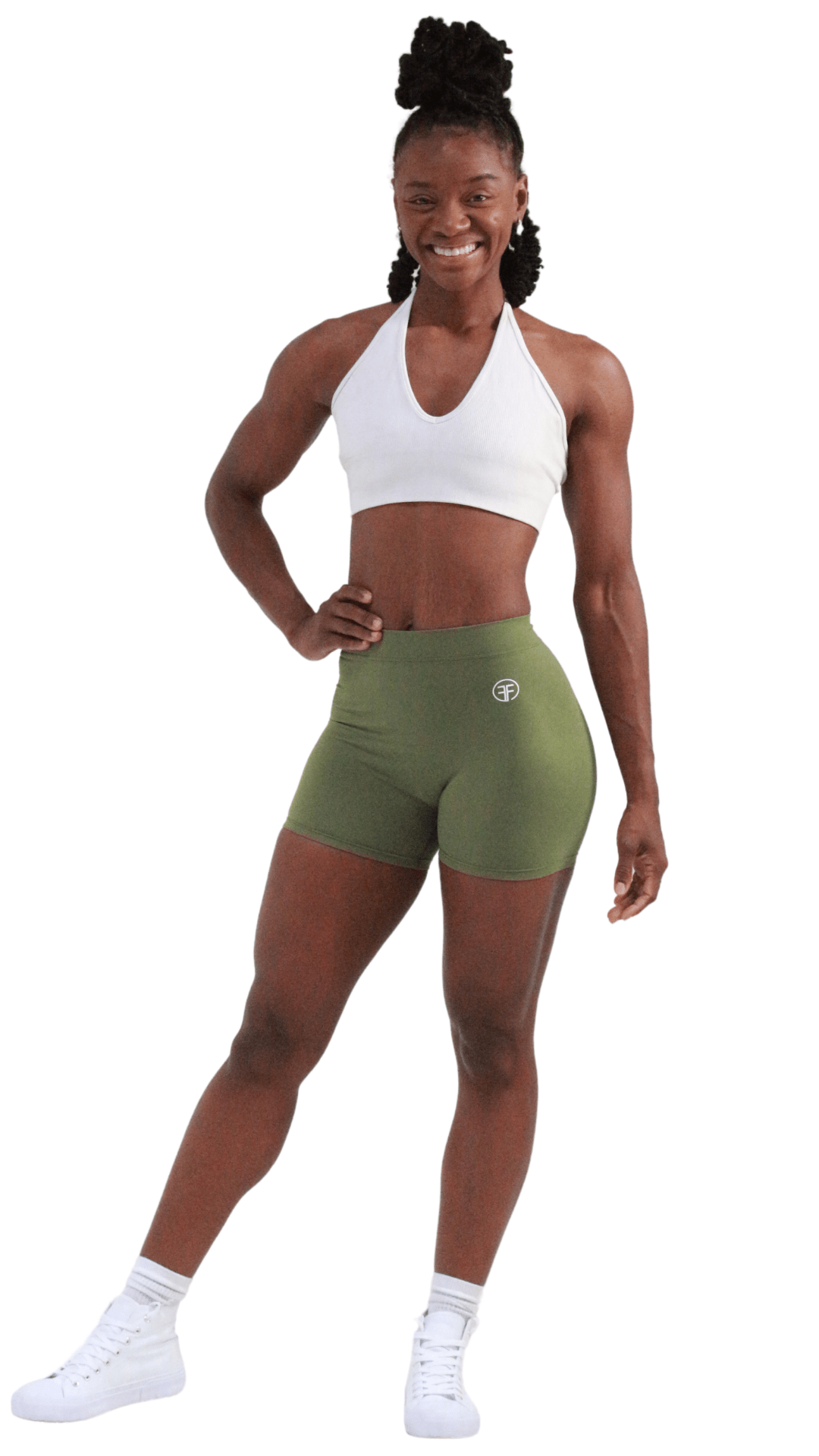 FITT FASHION WEAR LLC SHORTS Crucial Scrunch Shorts Mids Army green