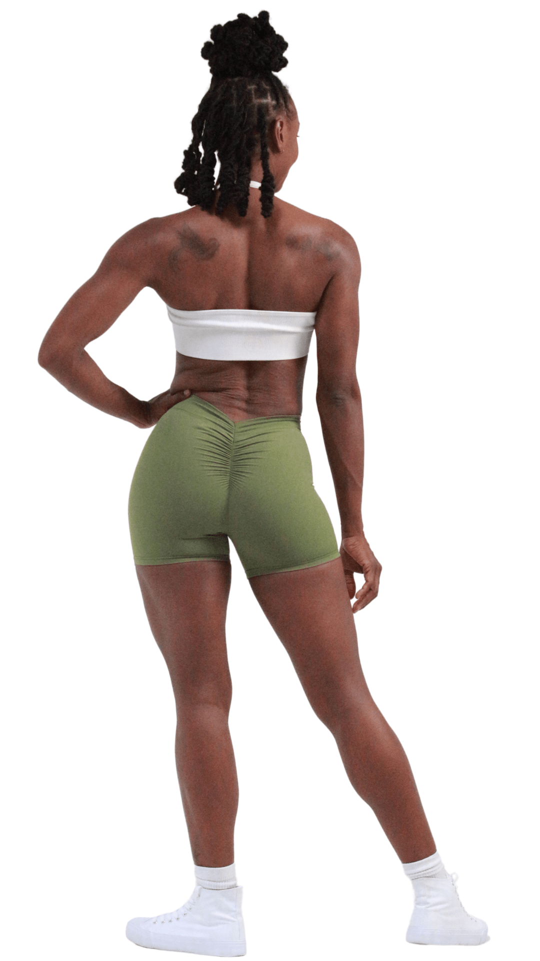 FITT FASHION WEAR LLC SHORTS Crucial Scrunch Shorts Mids Army green