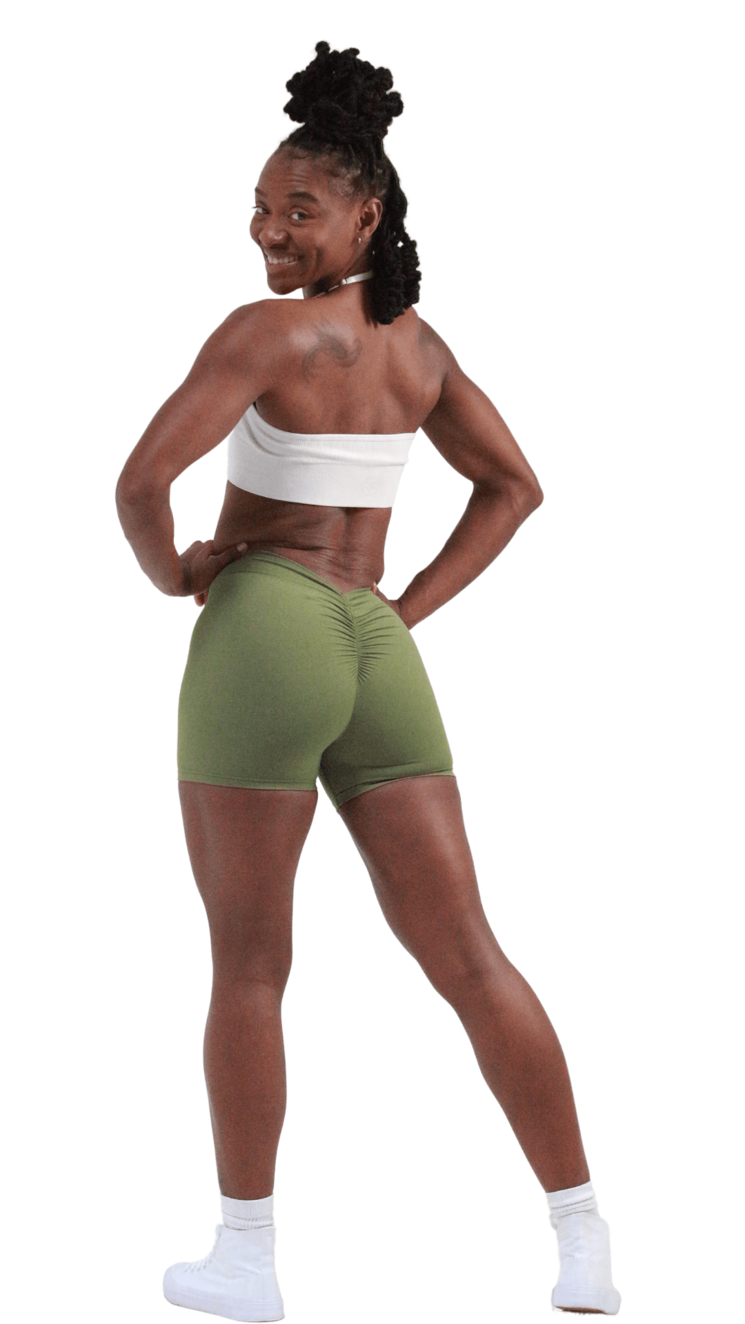 FITT FASHION WEAR LLC SHORTS Crucial Scrunch Shorts Mids Army green