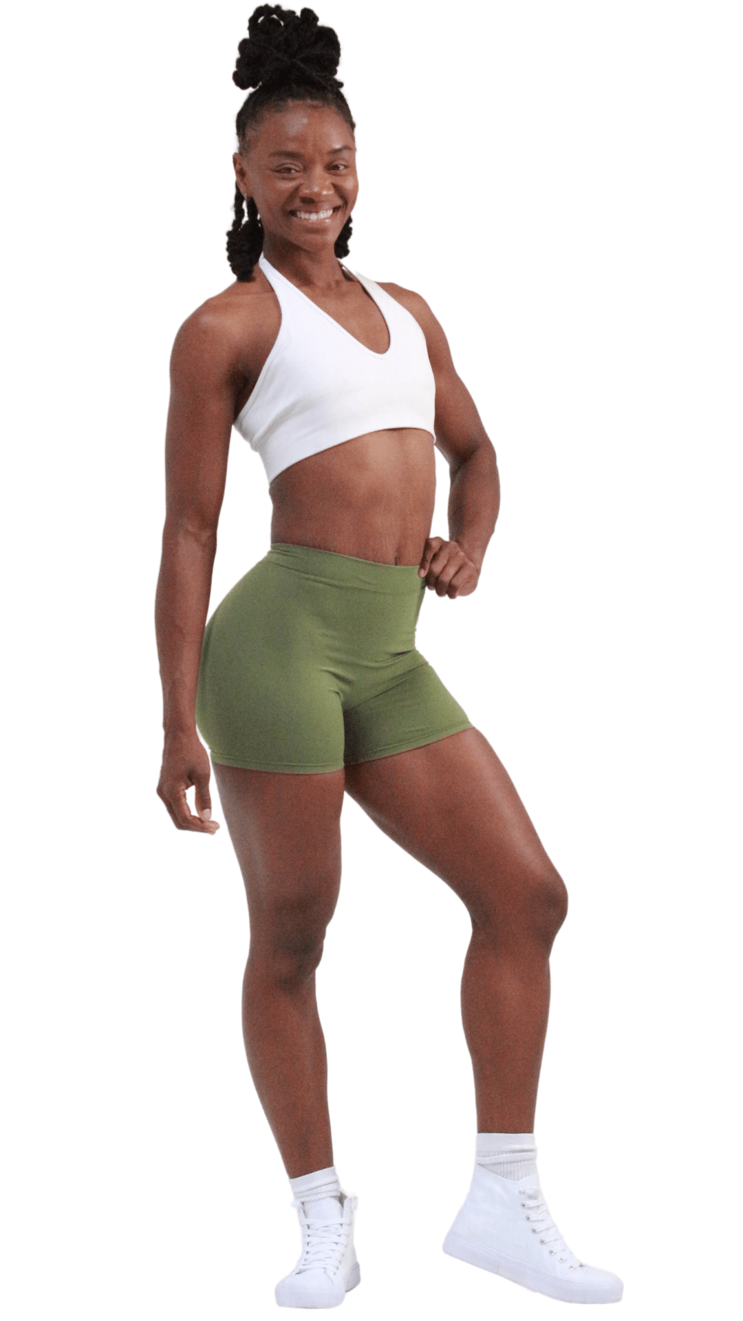 FITT FASHION WEAR LLC SHORTS Crucial Scrunch Shorts Mids Army green
