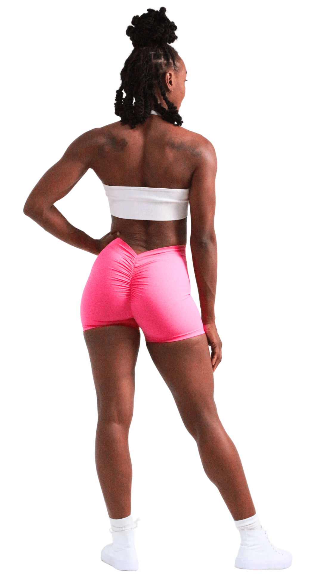 FITT FASHION WEAR LLC SHORTS Crucial Scrunch Shorts Mids Hot Pink