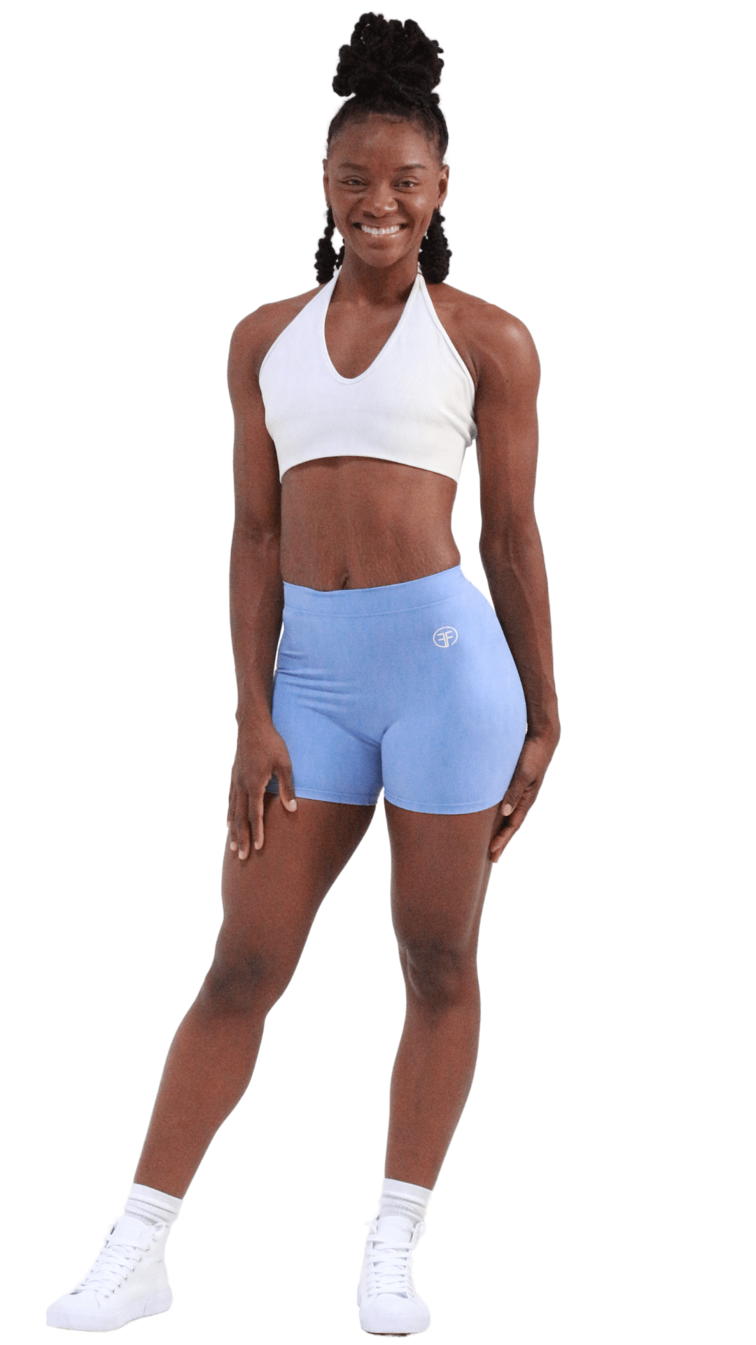 FITT FASHION WEAR LLC SHORTS Crucial Scrunch Shorts Mids Sky Blue