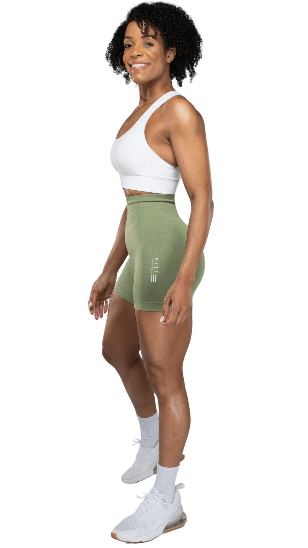 FITT FASHION WEAR LLC SHORTS Lovely Seamless Leggings Army Green