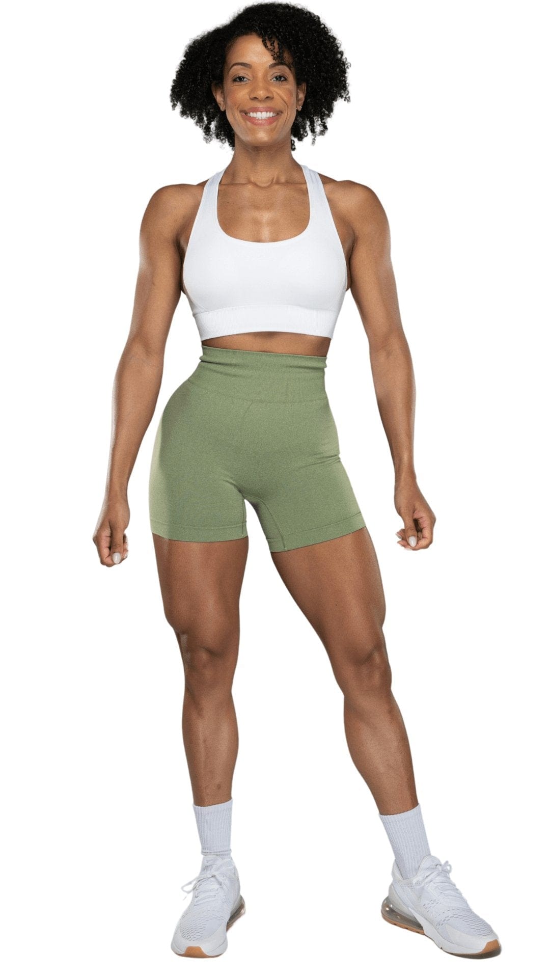 FITT FASHION WEAR LLC SHORTS Lovely Seamless Leggings Army Green