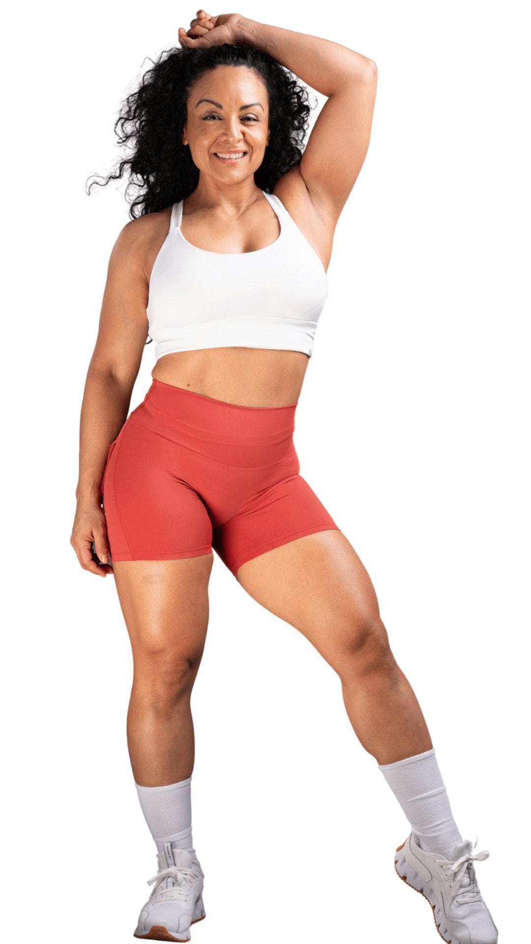 FITT FASHION WEAR LLC SHORTS Pocket Scrunch Shorts Burnt Orange