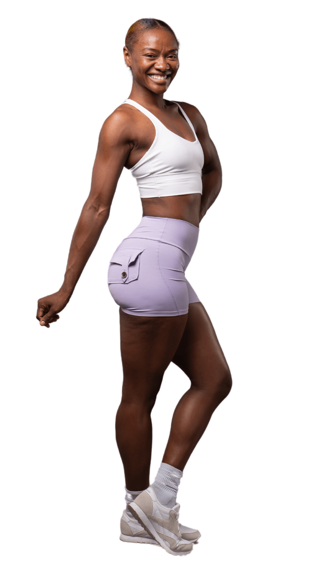 FITT FASHION WEAR LLC SHORTS Pocket Scrunch Shorts Lavender