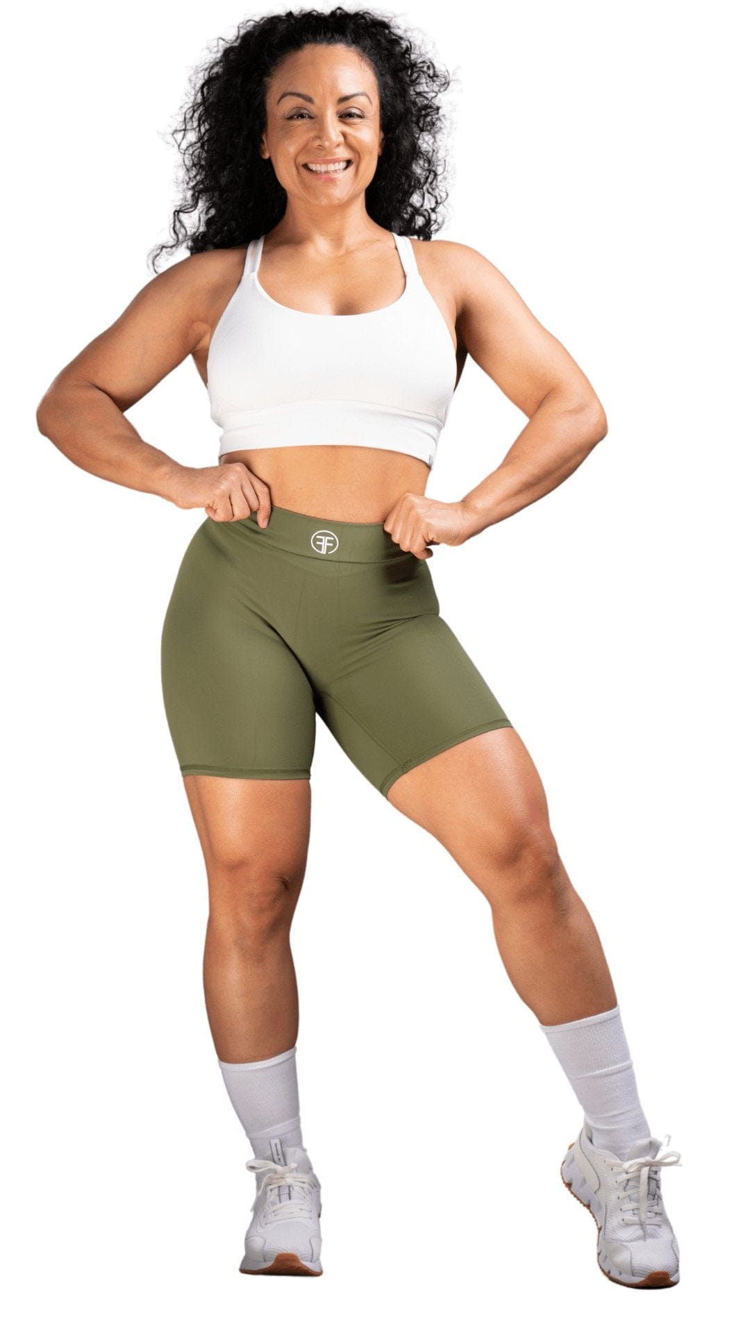 FITT FASHION WEAR LLC SHORTS SMALL Crucial Scrunch Shorts Army Green