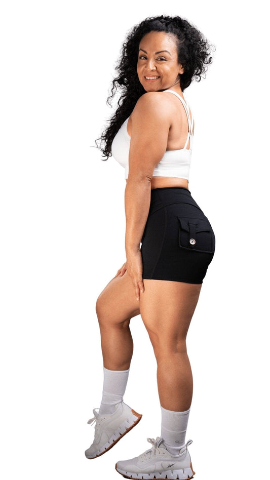 FITT FASHION WEAR LLC SHORTS SMALL Pocket Scrunch Shorts Black