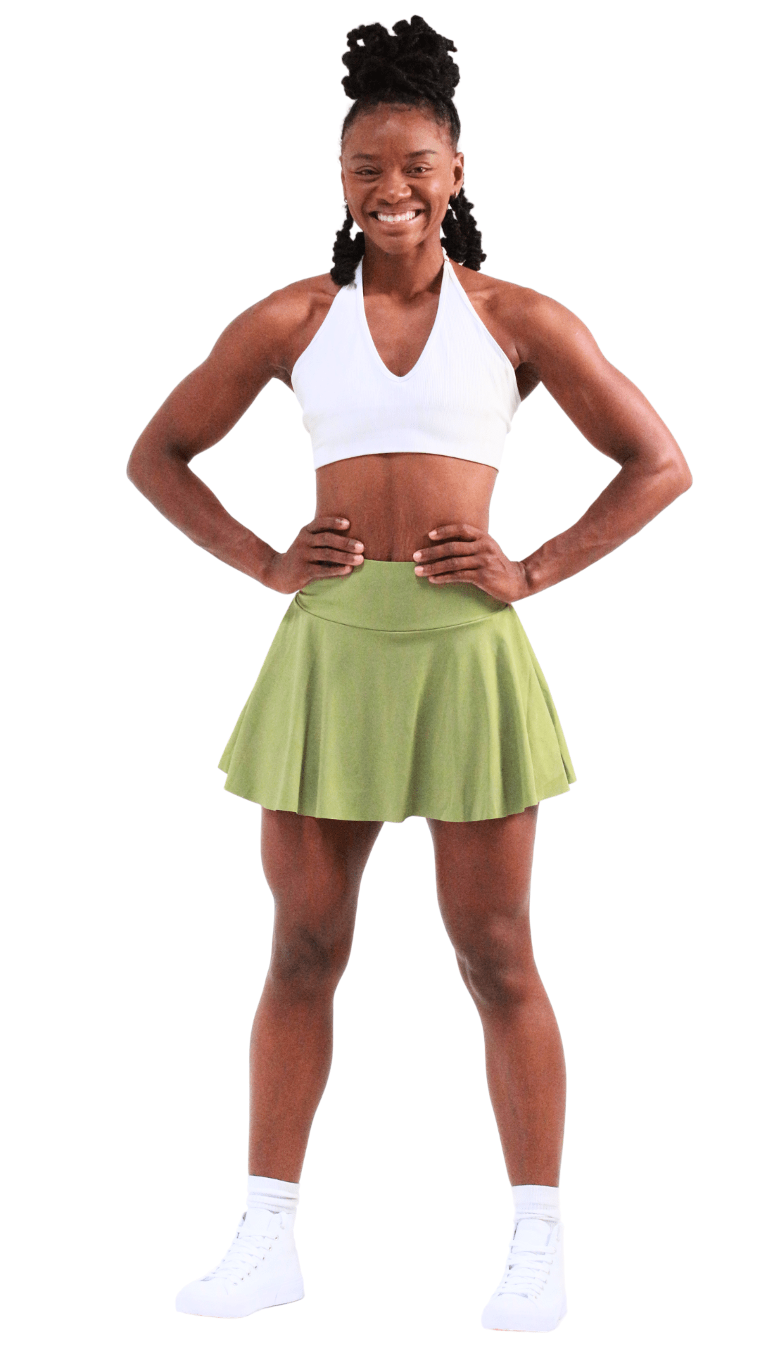 FITT FASHION WEAR LLC SKIRTS Pop Tennis Skirt Army Green